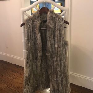 Rabbit Fur Vest!  Worn 1x!